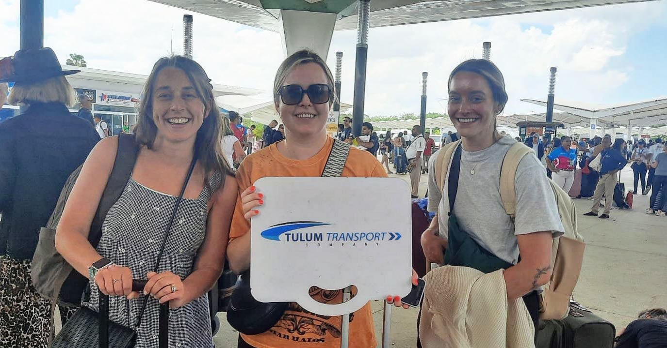 TTC passengers meeting their transportation team at Cancun International Airport
