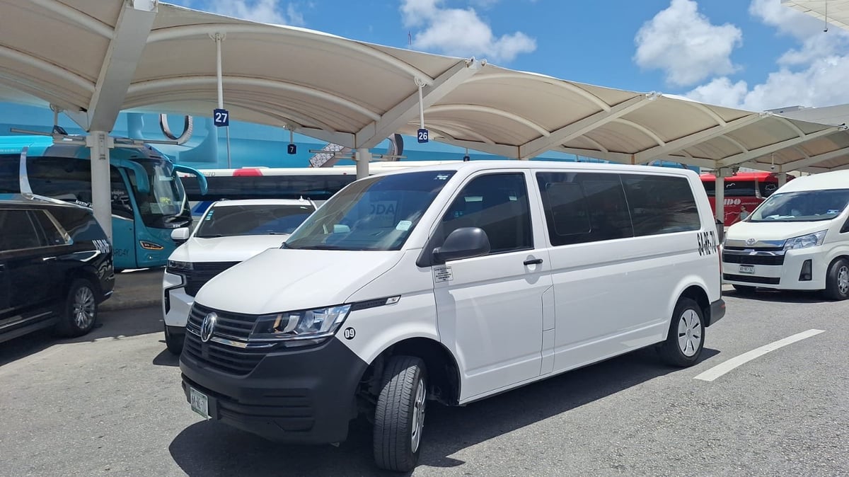 TTC private transfer van ready for service at Cancun International Airport