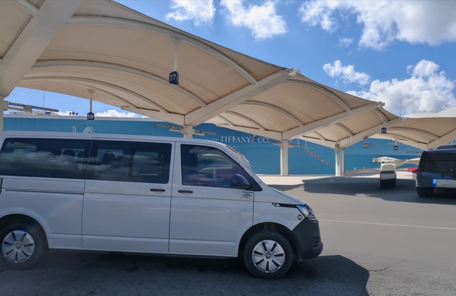 TTC Volkswagen Transporter at Cancun International Airport for private transfers to Puerto Morelos